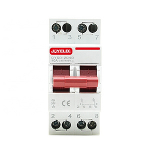 JOYELEC Changeover Switch 2P 40A 63A MTS Modular Dual Power Manual Transfer Isolator Switch Din Rail Installation