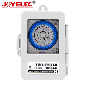 TB388R TB388-R Mechanical Timer Switch IP53 Relay 100VAC-240VAC 20A 50/60Hz Non Power Failure Mechanical Timer