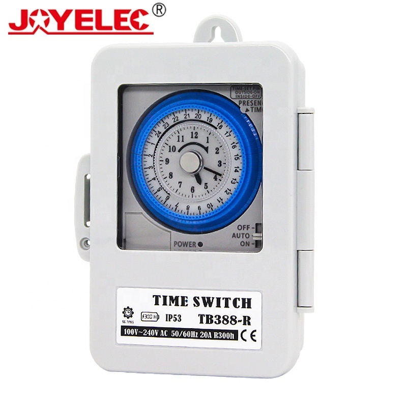 TB388R TB388-R Mechanical Timer Switch IP53 Relay 100VAC-240VAC 20A 50/60Hz Non Power Failure Mechanical Timer