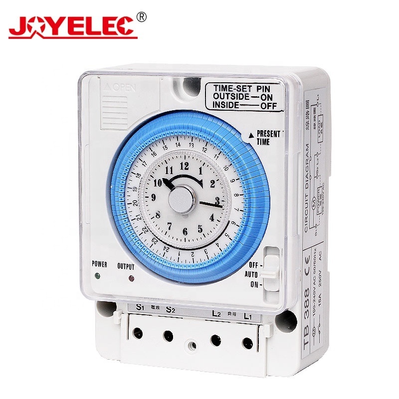 JOYELEC Hot Selling 24 Hours Mechanical Timer Time Switch TB388 Best Quality 24 Hour Timer Switch