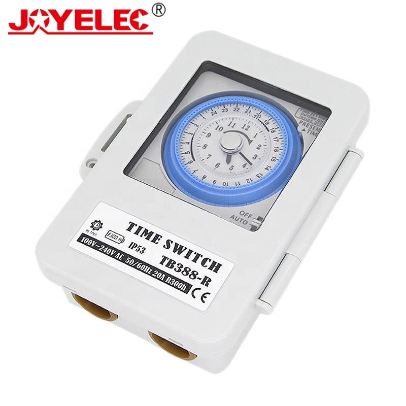 TB388R TB388-R Mechanical Timer Switch IP53 Relay 100VAC-240VAC 20A 50/60Hz Non Power Failure Mechanical Timer