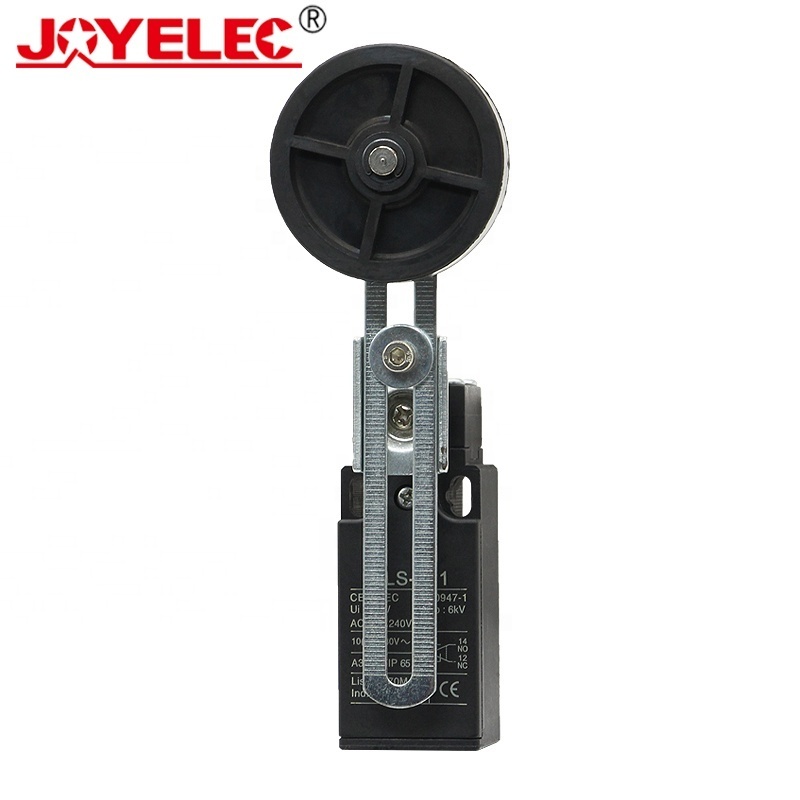 JOYELEC CLS-191 10A 250VA Plastic Housing Side Rotary Adjustable Lever Elevator Limit Switch With Rubber Roller Micro Switch