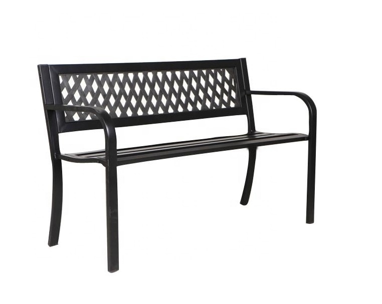 45 inch Steel Frame Patio Park  Chair Garden Bench De Jardin