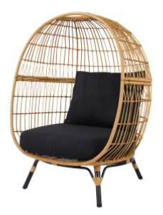 Joyeleisure Outdoor Furniture Luxury Rattan Wicker Furniture Garden Lounge Oversized Egg Chair