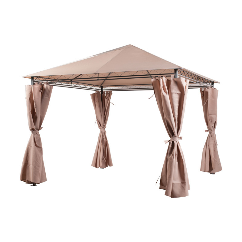 3x3m Outdoor Garden Gazebo Full Steel Gazebo Garden Outdoor Gazebo With Side Wall