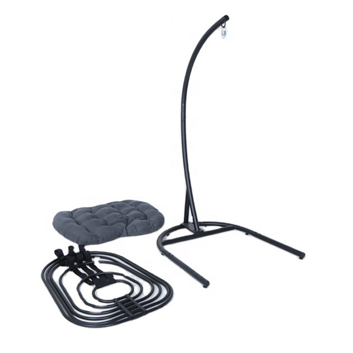 Hanging Chair Stands Metal Durable C Shape Stands Full Steel Frame For Hanging Hammocks