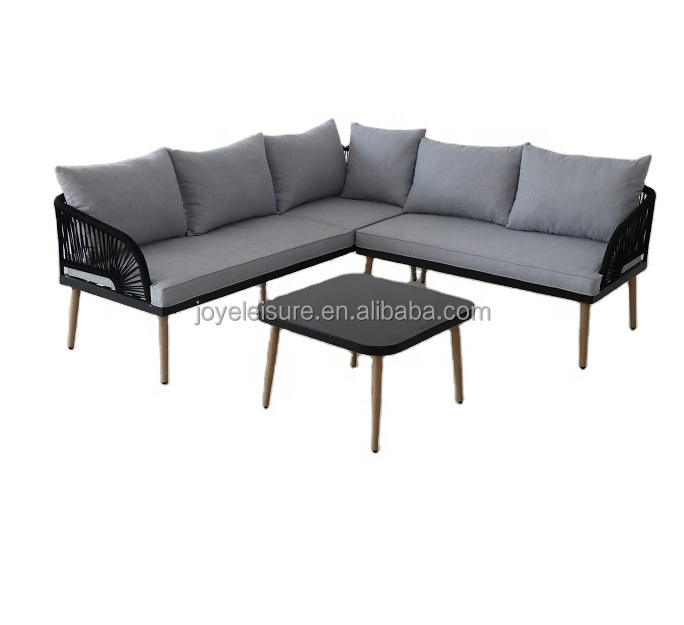 Joye Leisure 5 Seats Steel Rope Outdoor Garden Furniture Sofa 3pc Set