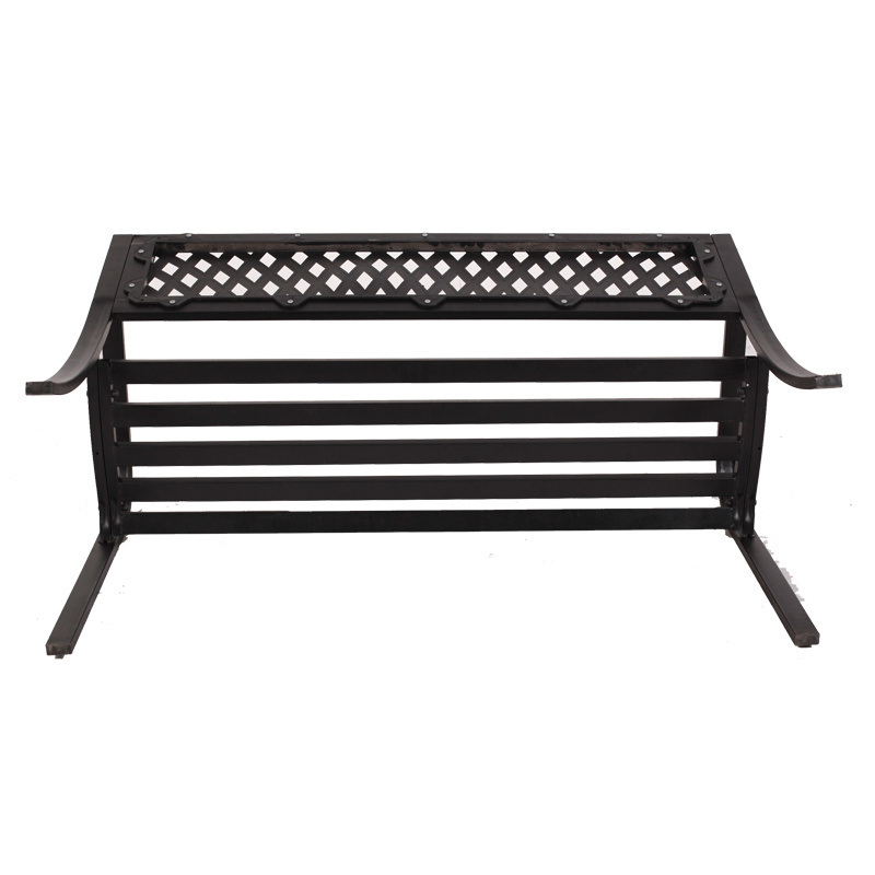 Full Steel Park Bench Durable Patio Benches Seating Outdoor Metal Benches