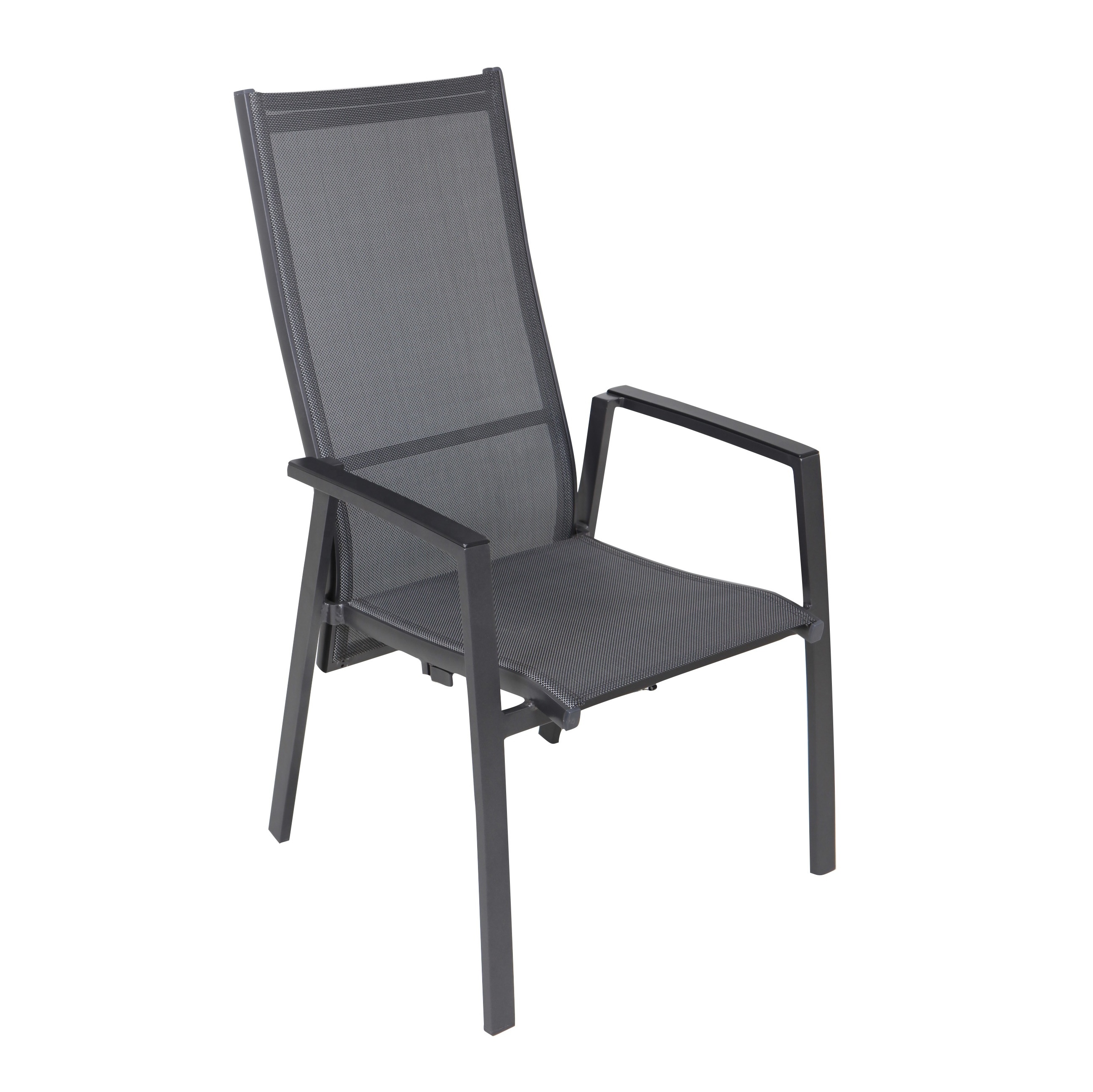 Joyeleisure Aluminum Sling Stacking Patio  Recliner Outdoor  Dining Arm Chair