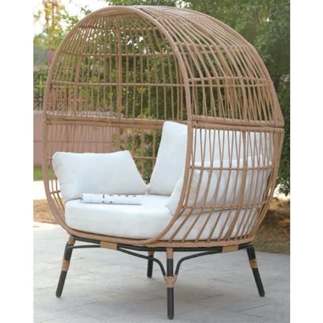 Joyeleisure Outdoor Furniture Luxury Rattan Wicker Furniture Garden Lounge Oversized Egg Chair