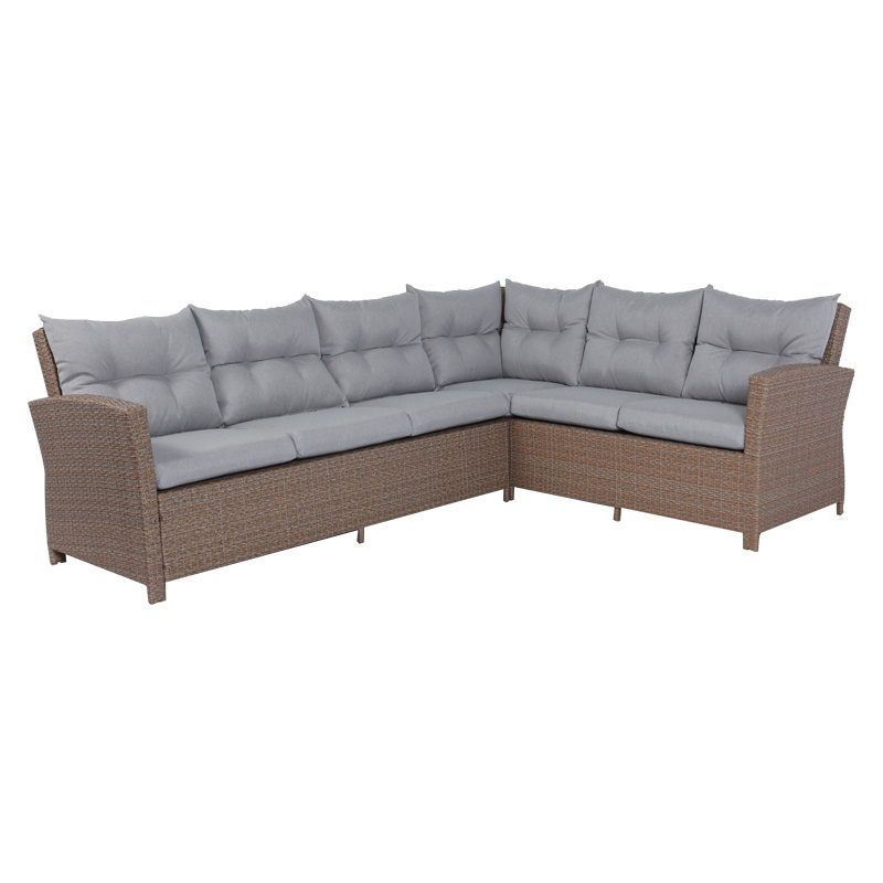 Outdoor Rattan Sofa With Cushion Metal Garden Sofas Patio Conversation Sets Outdoor Furniture