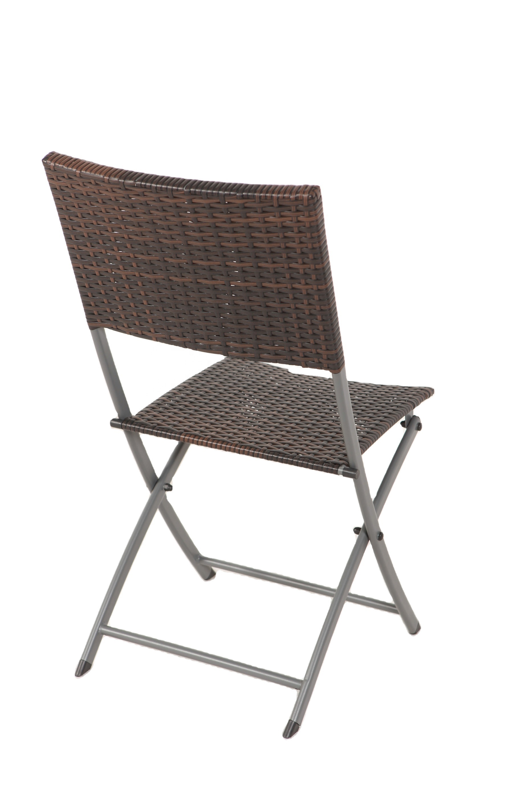 Joyeleisure 3pcs Folding Chairs And Table Outdoor Furniture Balcony Rattan Set