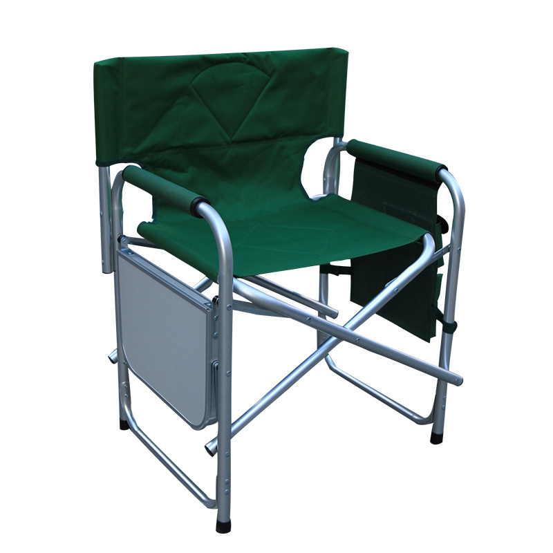 Portable Outdoor Chairs Director Folding Beach Chair with Side Tables