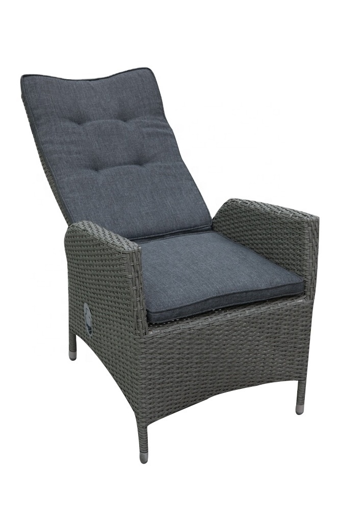 Joyeleisure Alu Frame Wicker Outdoor Furniture Garden Chair With High Back Recliner