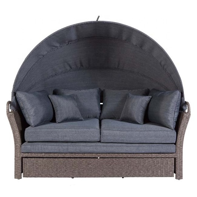 Alu Round  Rattan Outdoor Furniture Round  Recliner Day Bed