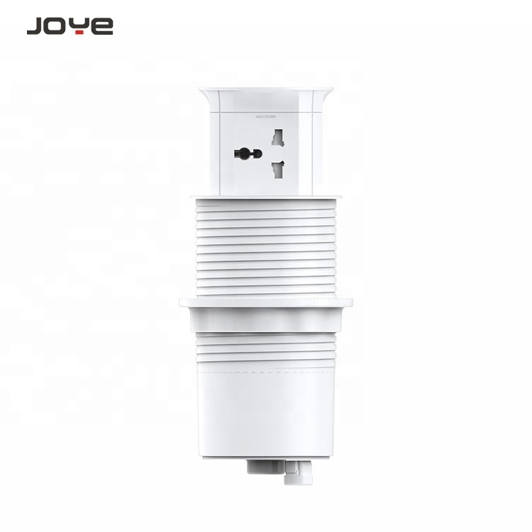 Black White Universal Standard Desktop Electrical Vertical Hidden Kitchen Pop Up Power Socket Outlet