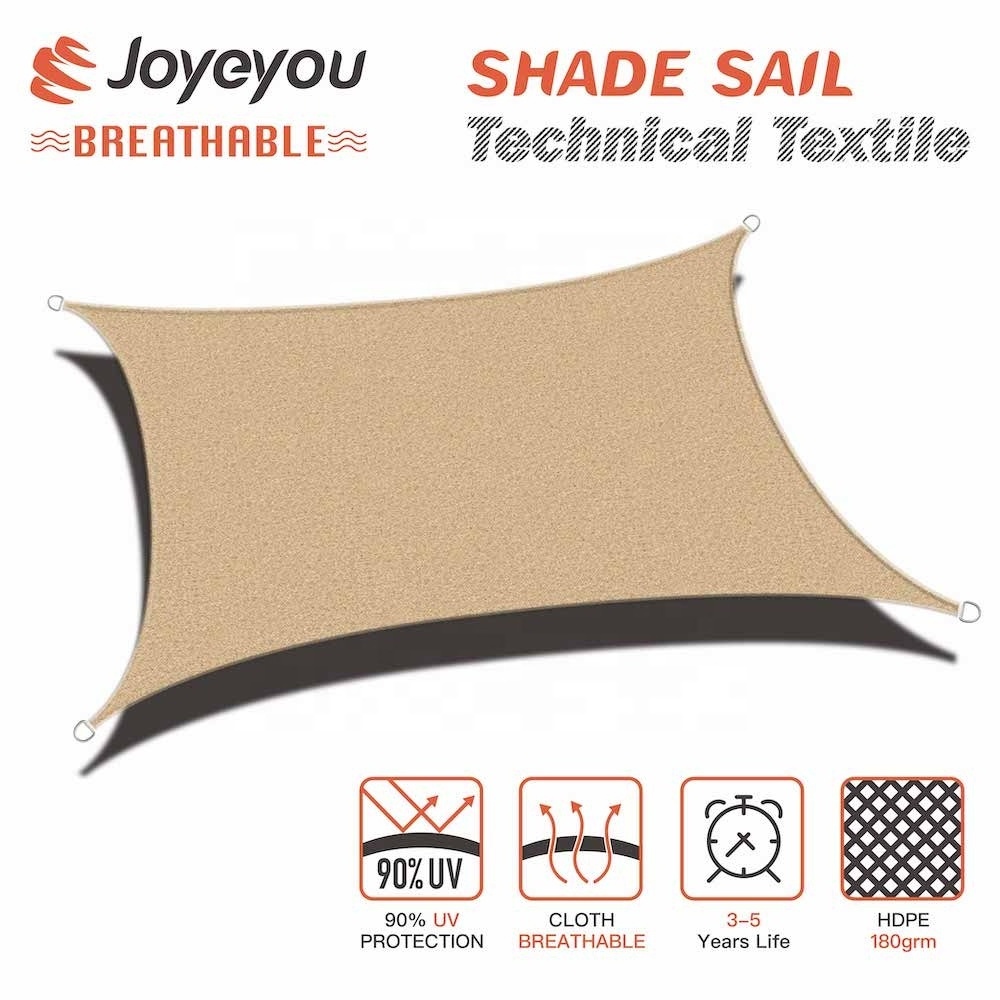 Rectangle Best Wholesale Sun Shade Sail Fabric Screen Cloth Cover Canopy for Patio Car Backyard Pergola Balcony Playground