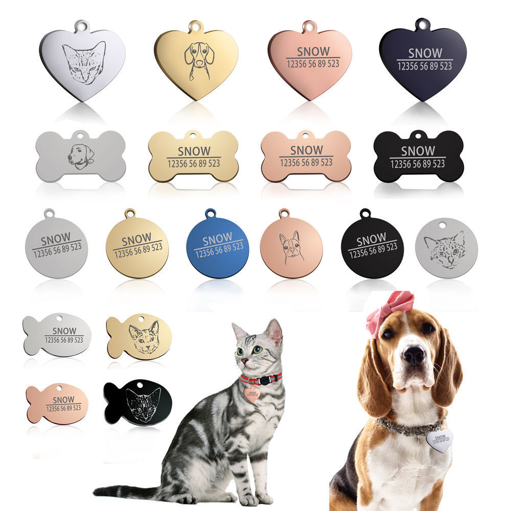 Joyfamily High Quality Metal Stainless Steel Blank Pet Tag Custom Blank Dog Tag/Dogtag Engraved