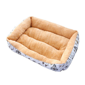 Joyfamily Arctic Velvet Thickened Rectangular Kennel Flax Non Slip Pet Cat Dog Sofa Bed