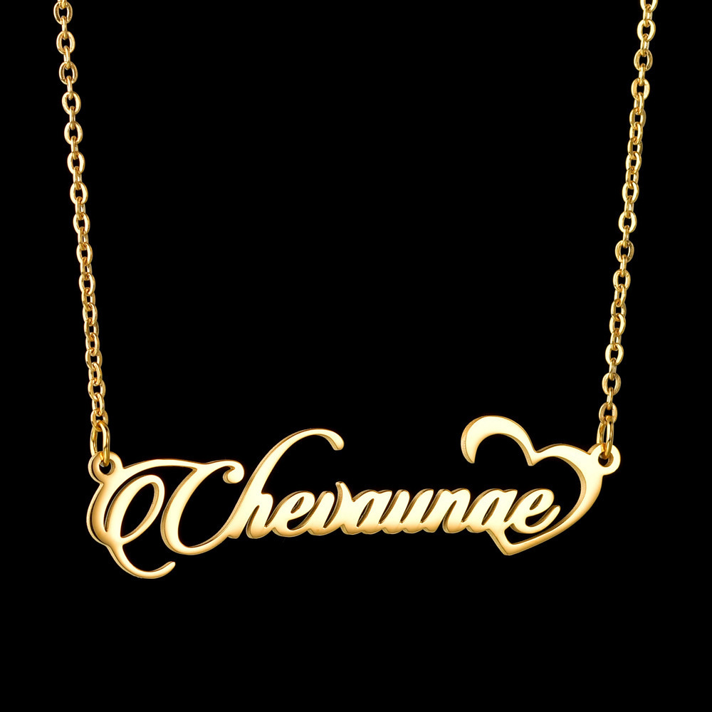 2023 Wholesale Personalized Custom Necklace With Name 18K Gold Plated Necklace Stainless Steel Jewelry Necklace Box Chain