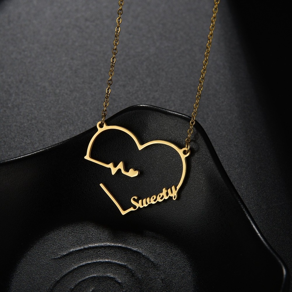 2023 Wholesale Personalized Custom Necklace With Name 18K Gold Plated Necklace Stainless Steel Jewelry Necklace Box Chain