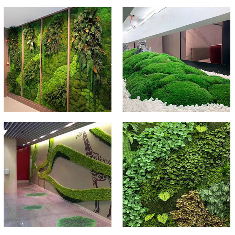 Ready Made Customized Office Decoration 3D Real Natural Moss Reindeer Moss Stabilized Wall Art Frame Wholesale