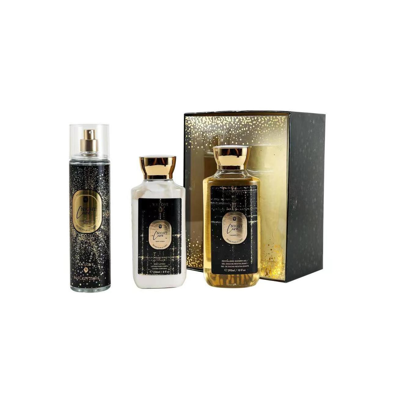 VL9062-4 High-quality 250ml long lasting fragrance body mist & 236ml cream body lotion&295ml shower gel Gift Set