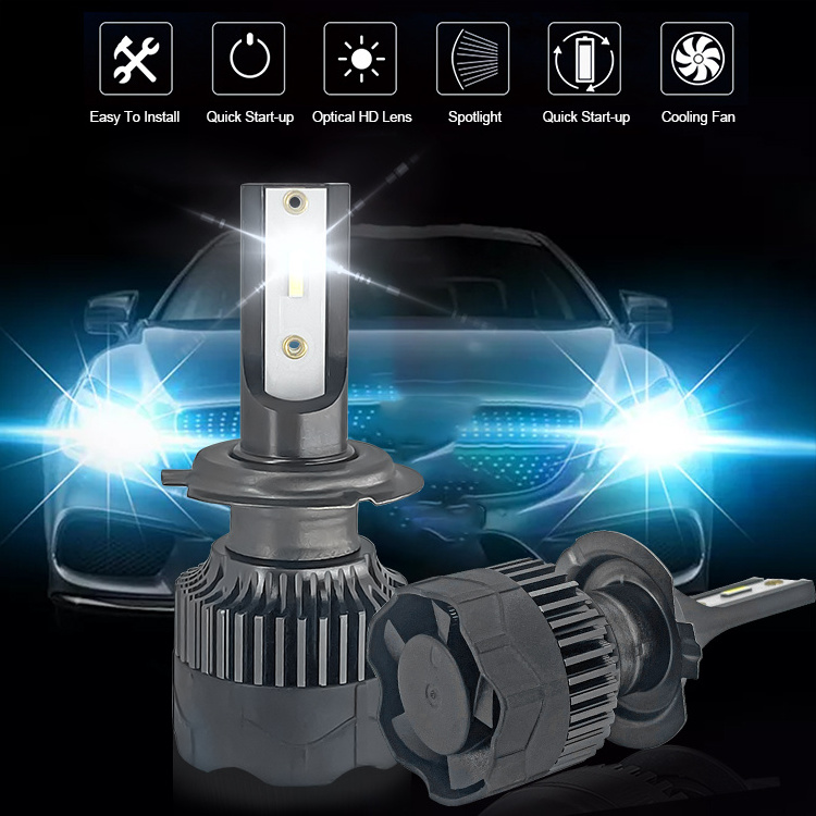 Super Bright Auto H7 Led Headlight Bulb 12000 Lumens Headlight Bulb Led For Toyota Honda Accord