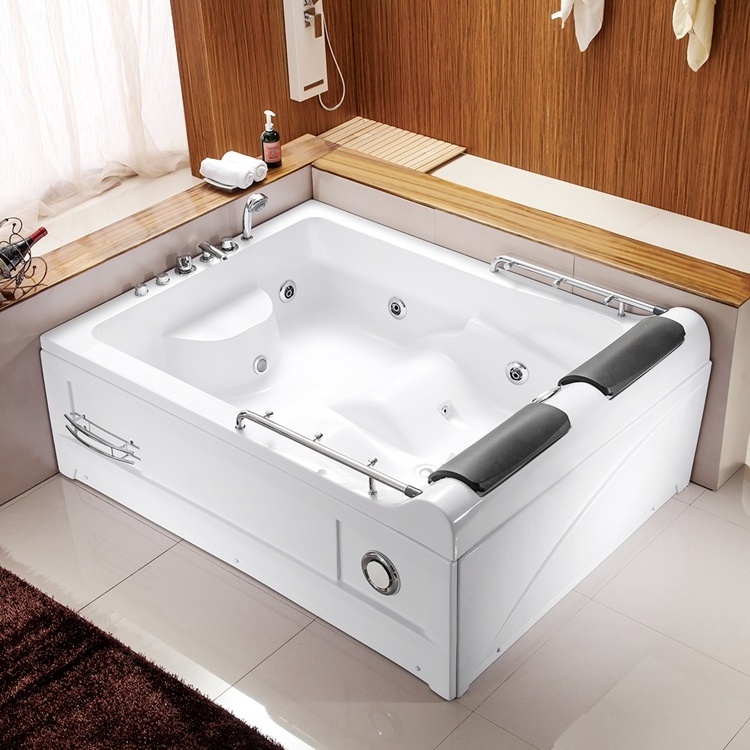 Bathroom two people bath massage whirlpool bathtub