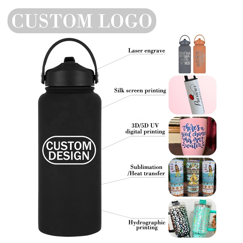 customize designer large new arrivals thermal hot sale outdoor mugs rubber paint 32oz matte soft touch vacuum flask for sport