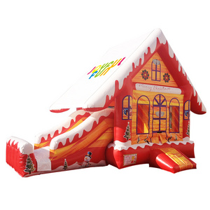 Christmas Snow House Theme Inflatable Adult Bounce House for Sale