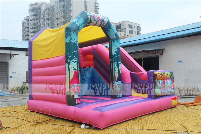 JOYFUL FUN inflatable combo pastel rainbow bounce house adult bounce house commercial