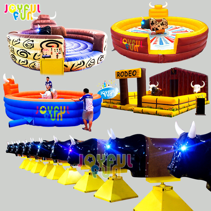 Joyful Fun Factory price inflatable rodeo bulls funny ride game inflatable mechanical bull riding toys for adult