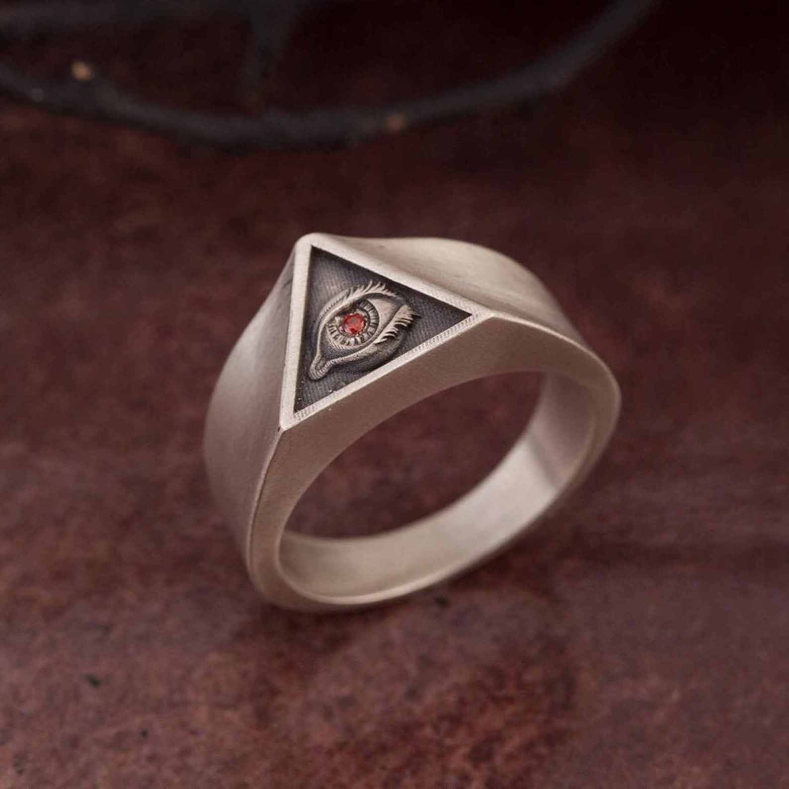 Freemason Illuminati Eye Ring Knights Templar Ring For Mason's Followers 316l Stainless Steel Ring