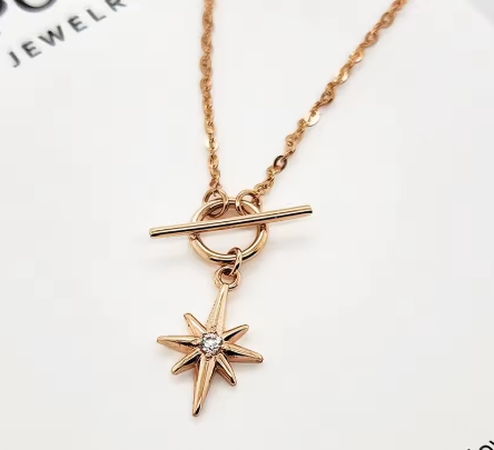 exquisite logo polar star necklace celestial sphere toggle pendant stainless steel necklace jewelry Wholesale best selling