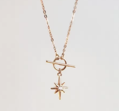 exquisite logo polar star necklace celestial sphere toggle pendant stainless steel necklace jewelry Wholesale best selling