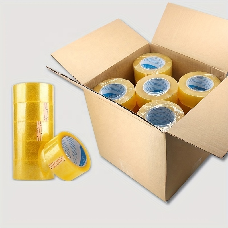 Joyful Carton Box Packing Tape Rubber High Quality Wholesale Waterproof Strong Clear Adhesive Super Thick and Wide BOPP 55mm