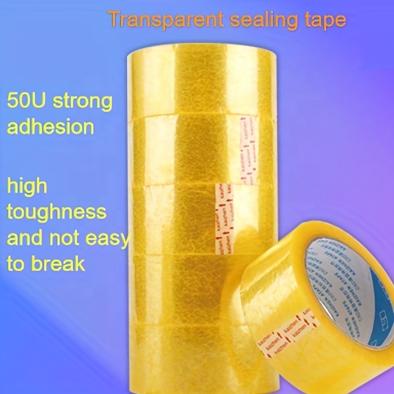 Joyful Carton Box Packing Tape Rubber High Quality Wholesale Waterproof Strong Clear Adhesive Super Thick and Wide BOPP 55mm