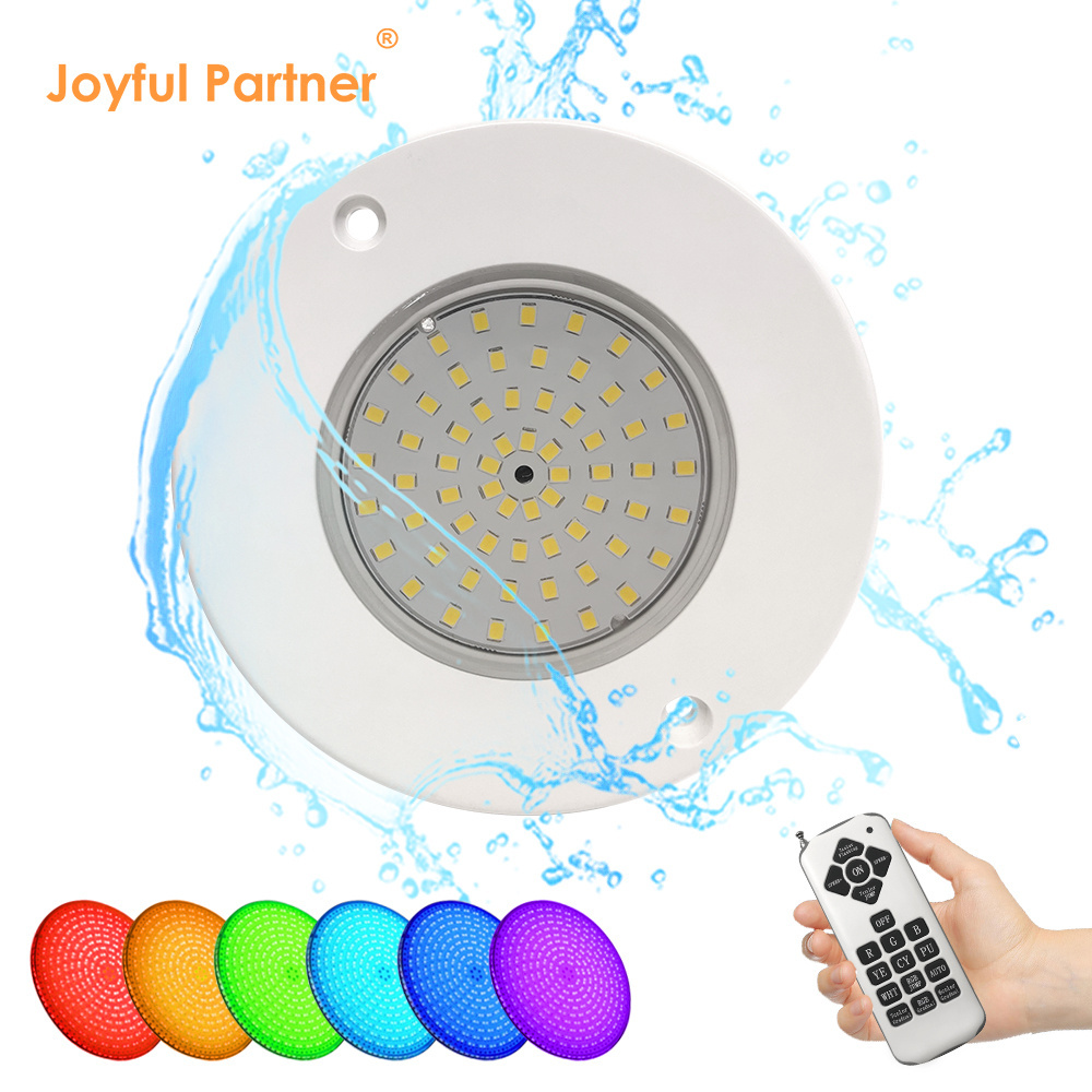 ABS Wifi Smart Pool Light 12V DC IP68 Waterproof Slim Underwater Led Rgb Swimming Pool Light Remote Control