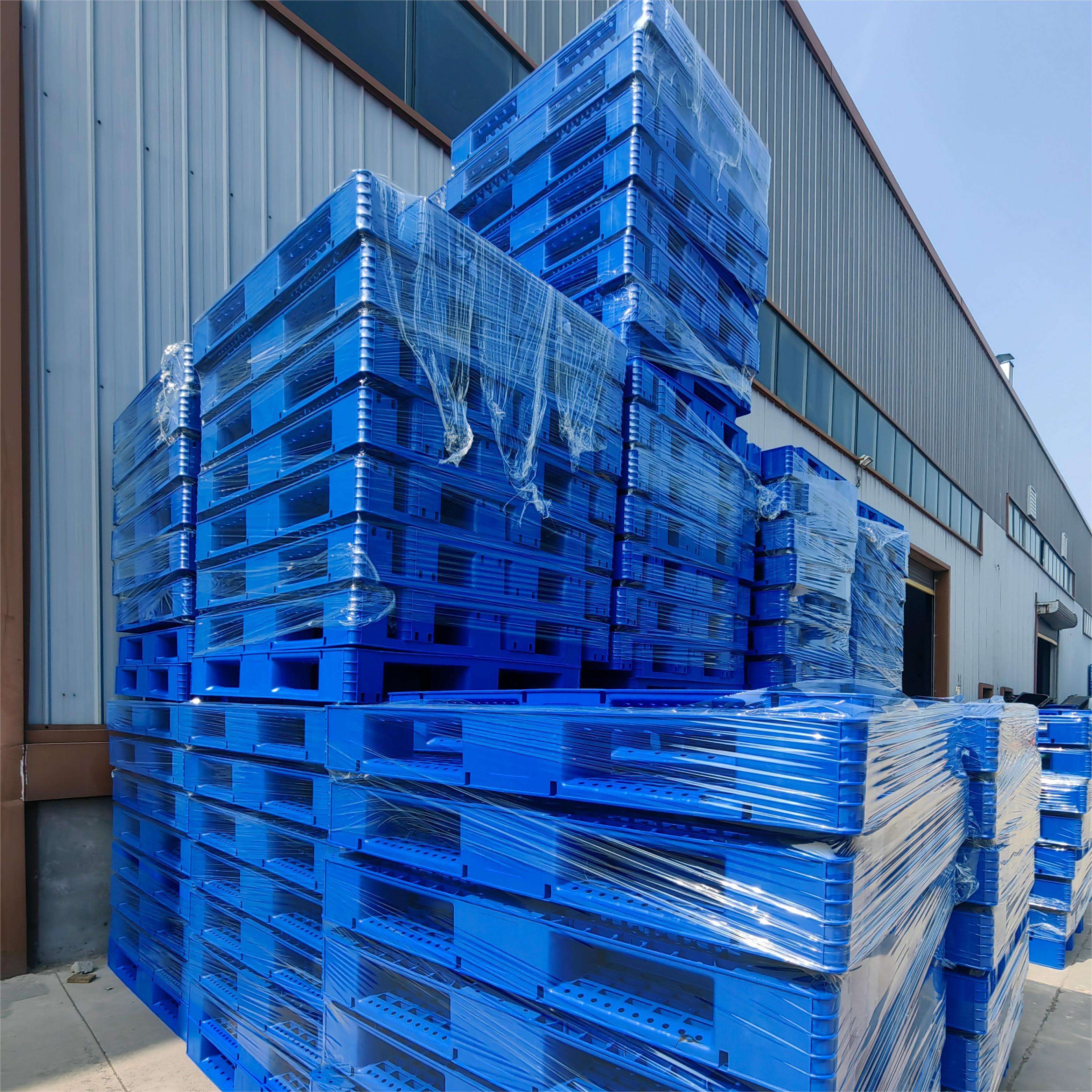 China manufacturer plastic pallet heavy duty large hdpe four way entry stackable plastic pallet for sale