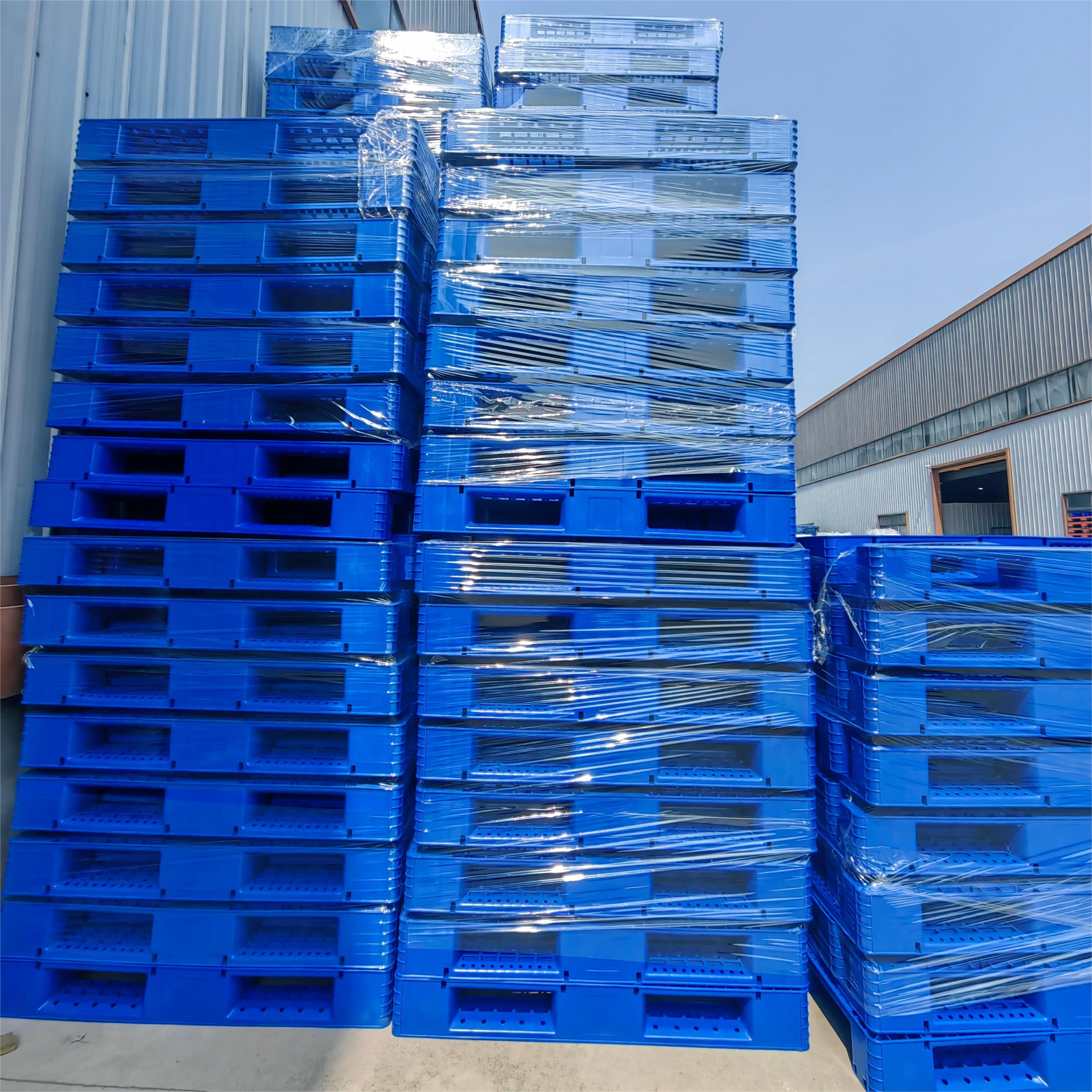 China manufacturer plastic pallet heavy duty large hdpe four way entry stackable plastic pallet for sale