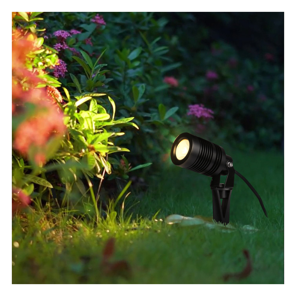 IP65 10W 3000K LED Garden Light With Spike Waterproof Adjustable Yard Pathway Landscape Courtyard Spot Lamp