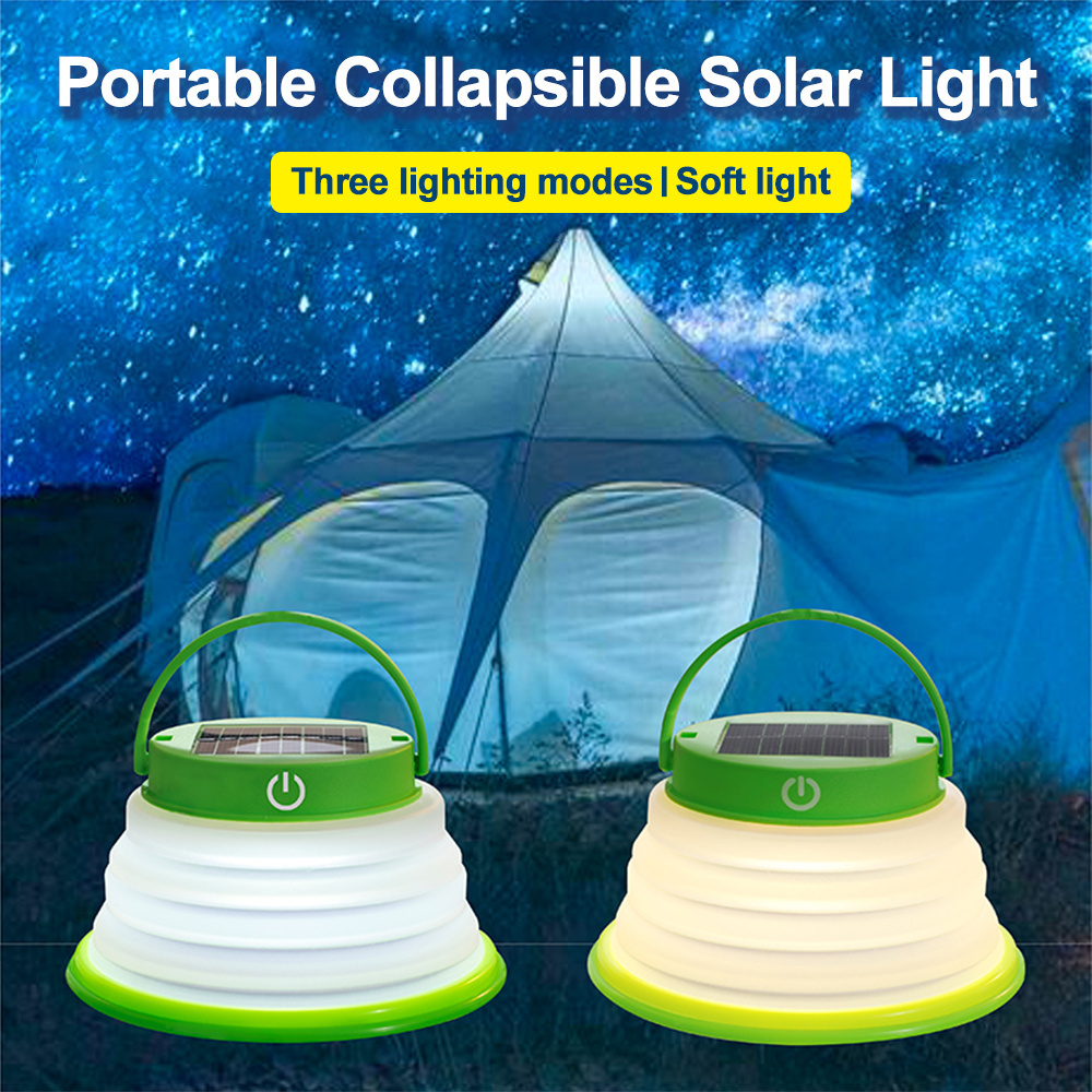 Outdoor Portable LED Solar Lantern Led Tent Camping Lamp Usb Flashlight Rechargeable Battery Tent Light Hanging Hook Lamp