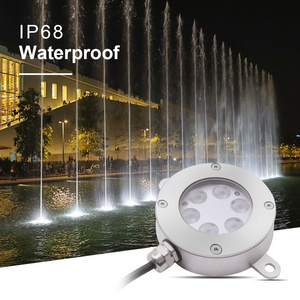 RGB Fountain Light 316LSS  IP68 Waterproof 24V 6W 12W 18W Underwater LED Fountain Light Submersible Pump Pond Lamp