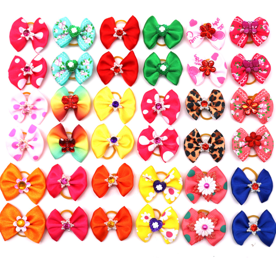 Pet hair accessories dog luxury hair accessories small cat bowknot hairpin