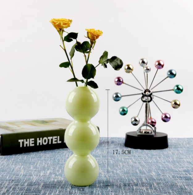 Aesthetic Room Decor Bubble Ball Flower Bottle Arrangement Table Glass Flower Vase