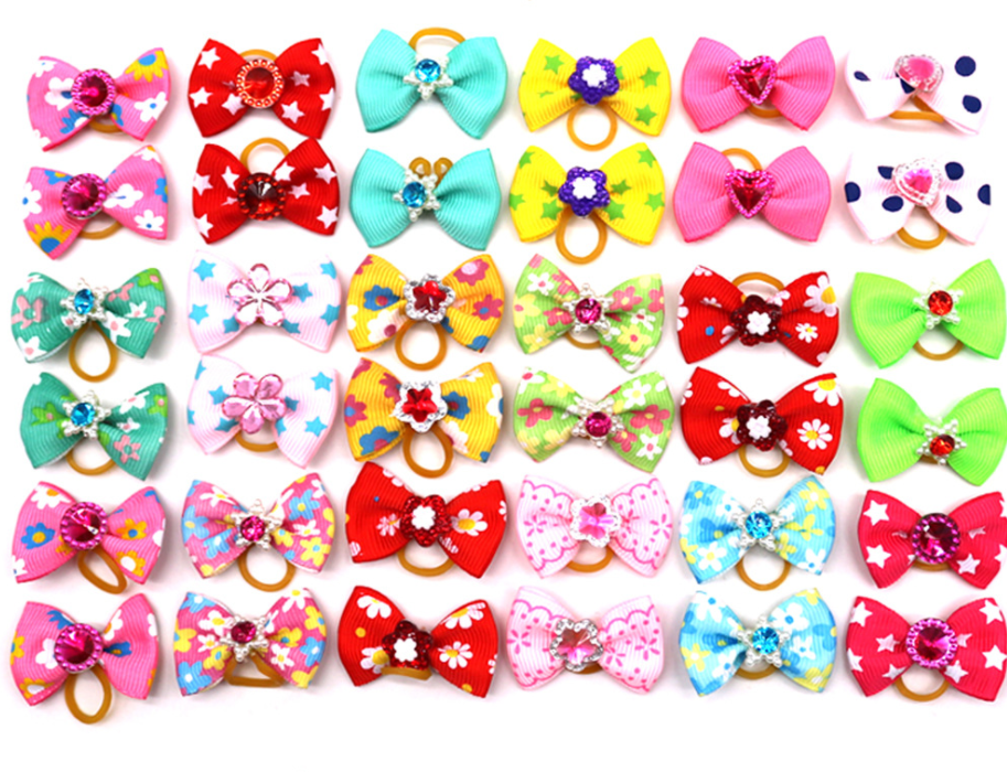 Pet hair accessories dog luxury hair accessories small cat bowknot hairpin