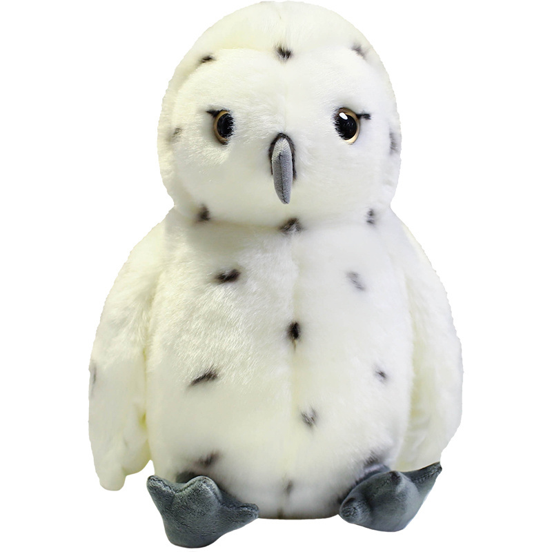 35cm Snowy Owl Plush Stuffed Animal Realistic Plush Owl Toy Custom Simulation Soft Toy Zoo Promotion Gifts