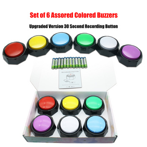 6 Color Voice Recording Dog Buttons for Communication Pet Training Buzzer, Customize Sound Record & Playback dog talking buttons