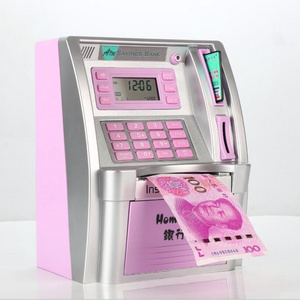 top quality electronic piggy bank alcancia abs coin bank atm money bank with password lock money saving box for kids